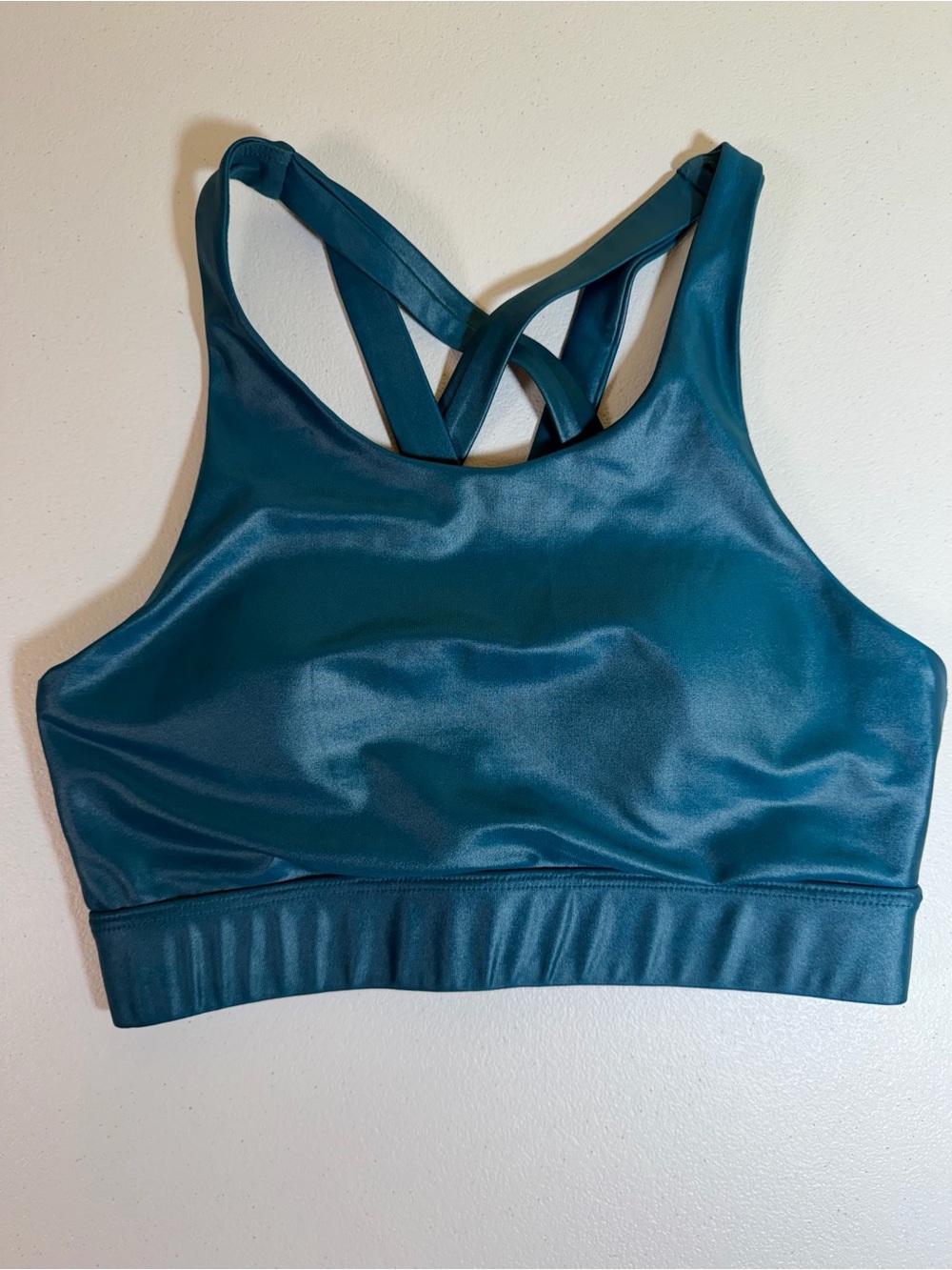Savvi Fit Strappy Back Sports Bra | Teal Blue Performance Activewear Size Small - Picture 7 of 7